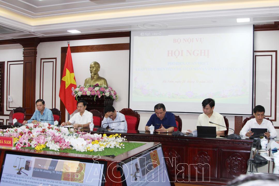 Hội nghị trực tuyến phổ biến, quán triệt Luật Thực hiện dân chủ và các văn bản có liên quan