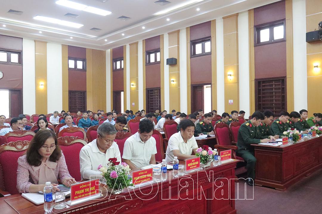 UBND huyện Kim Bảng tổng kết công tác quốc phòng, quân sự địa phương năm 2023