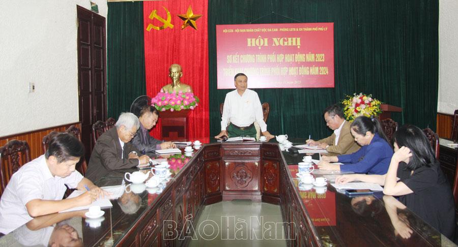 Hội Cựu chiến binh thành phố Phủ Lý sơ kết chương trình phối hợp hoạt động năm 2023