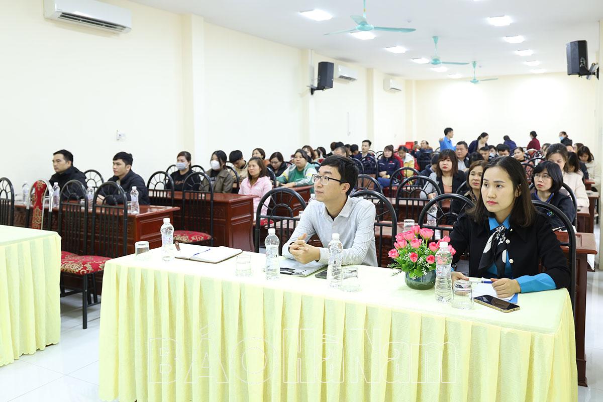 Công đoàn các khu công nghiệp tỉnh tập huấn nghiệp vụ công tác công đoàn năm 2023