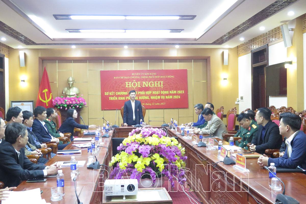 Huyện Kim Bảng sơ kết chương trình phối hợp hoạt động năm 2023