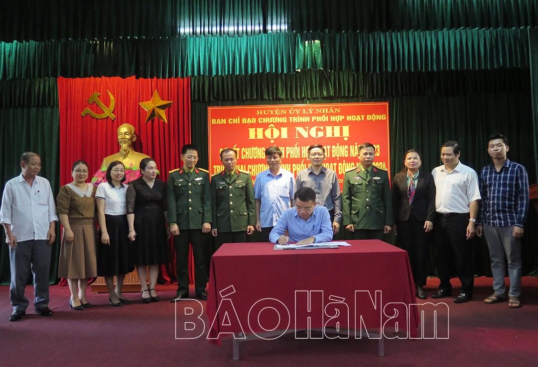 Huyện Lý Nhân sơ kết chương trình phối hợp hoạt động năm 2023