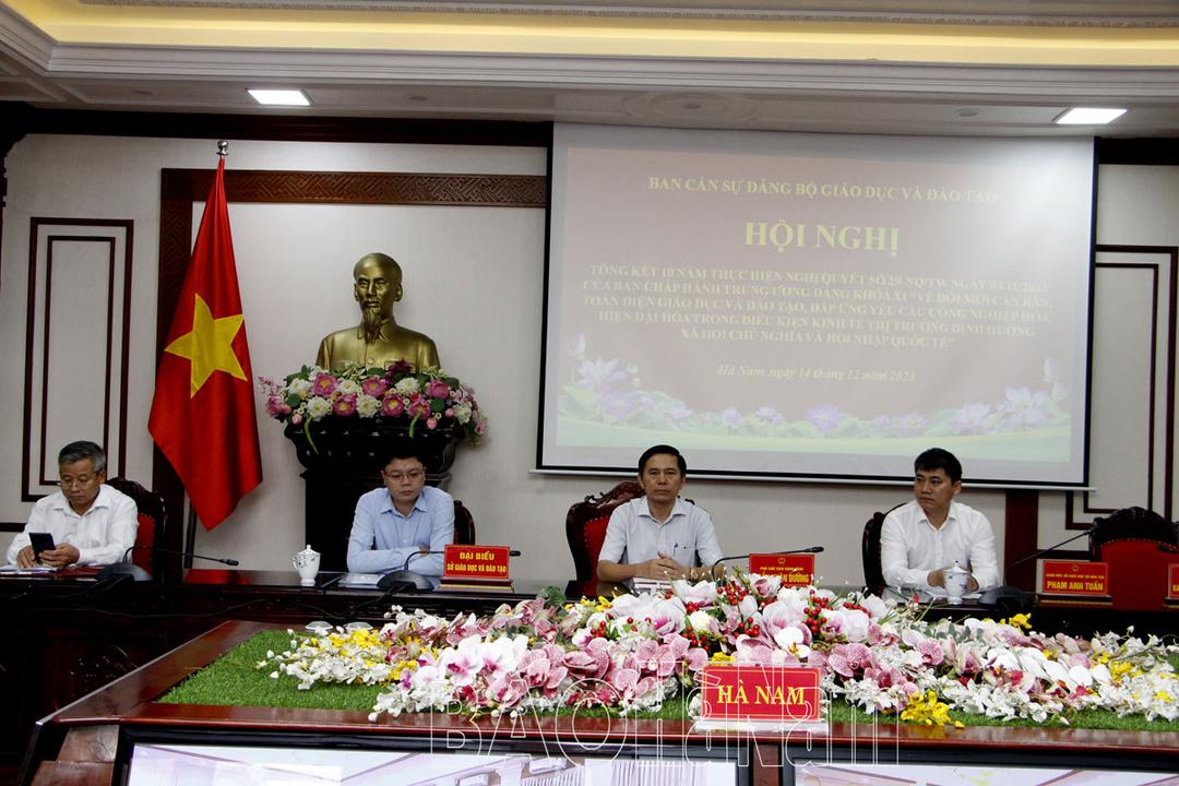 Hội nghị trực tuyến toàn quốc tổng kết 10 năm thực hiện Nghị quyết số 29-NQ/TW