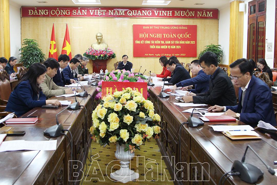 Hội nghị trực tuyến toàn quốc tổng kết công tác KTGS của Đảng năm 2023