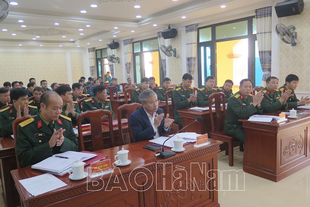 Kim Bảng thống nhất việc giao, nhận quân và huấn luyện quân nhân dự bị năm 2024