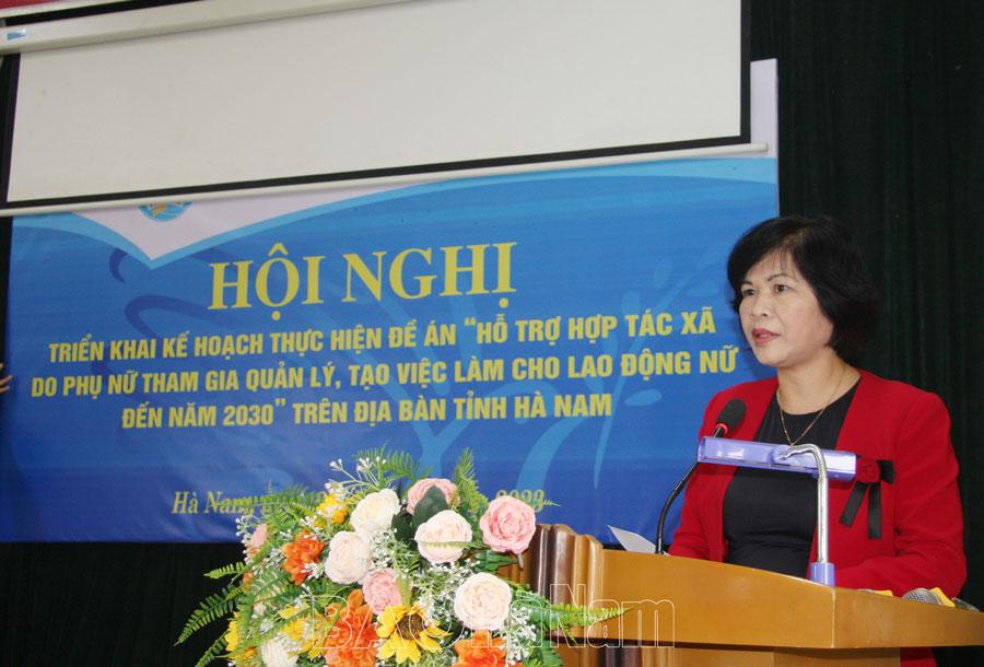 Hội LHPN tỉnh triển khai Đề án “Hỗ trợ HTX do phụ nữ tham gia quản lý, tạo việc làm cho lao động nữ đến năm 2030”