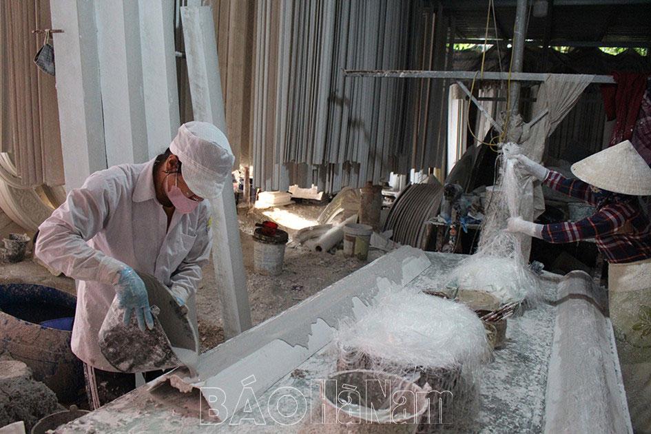 HTX thạch cao Liêm Chung giải quyết việc làm cho nhiều lao động nông thôn