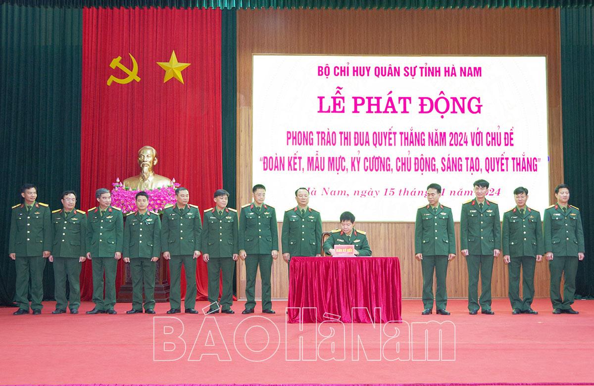 Bộ CHQS tỉnh phát động phong trào thi đua Quyết thắng năm 2024