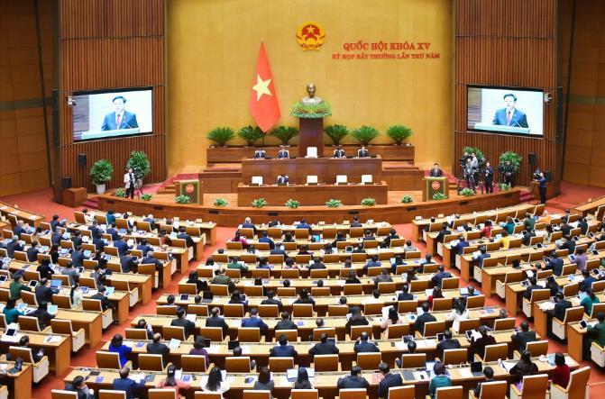 Quốc hội biểu quyết Luật Đất đai và Luật Các tổ chức tín dụng