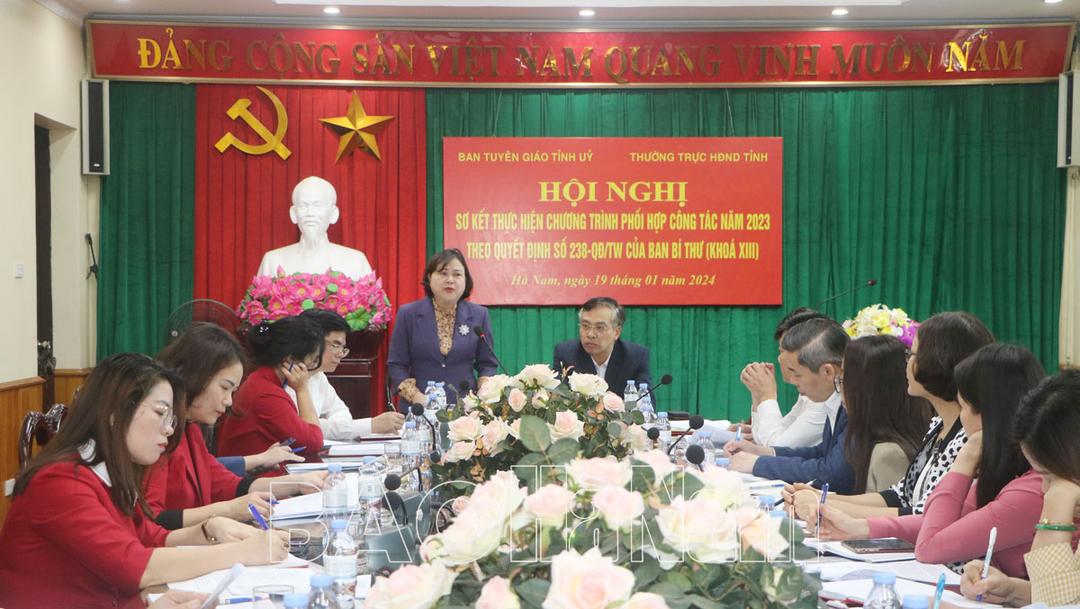 Ban Tuyên giáo Tỉnh ủy - Thường trực HĐND tỉnh sơ kết thực hiện chương trình phối hợp công tác năm 2023