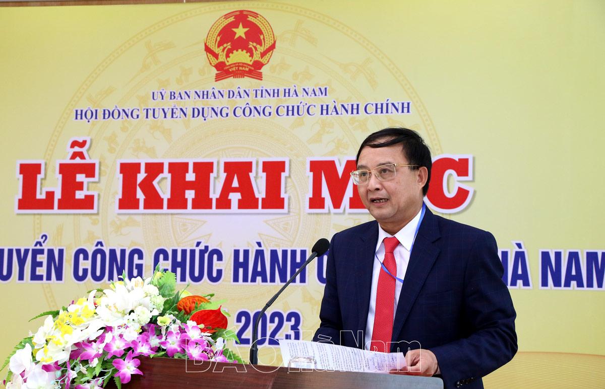 Khai mạc Kỳ thi tuyển dụng công chức hành chính năm 2023 tỉnh Hà Nam