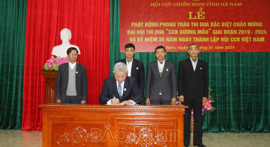 Hội CCB huyện Kim Bảng phát động phong trào thi đua chào mừng các ngày lễ lớn năm 2024