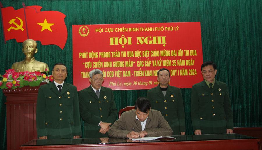 Hội CCB thành phố  Phủ Lý phát động phong trào thi đua đặc biệt chào mừng các ngày lễ lớn năm 2024