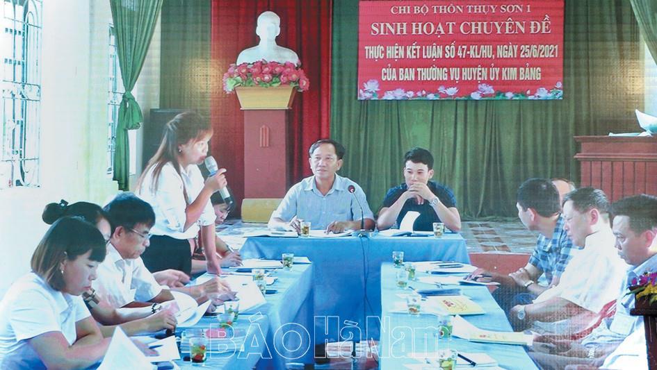 Kim Bảng nỗ lực nâng cao chất lượng sinh hoạt chi bộ theo chuyên đề