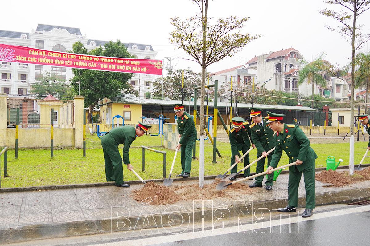 Bộ CHQS tỉnh phát động Tết trồng cây Xuân Giáp Thìn năm 2024