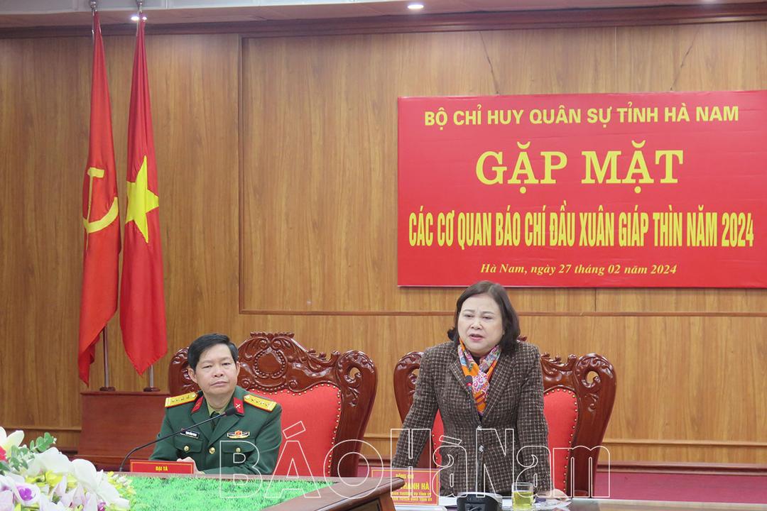 Bộ CHQS tỉnh gặp mặt các cơ quan báo chí nhân dịp Xuân mới Giáp Thìn 2024