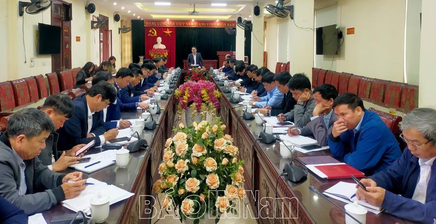 Thường trực Huyện ủy Thanh Liêm làm việc với các xã, thị trấn về kết quả tiếp công dân.