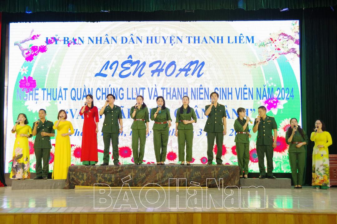 Liên hoan nghệ thuật quần chúng LLVT và thanh niên, sinh viên huyện Thanh Liêm năm 2024