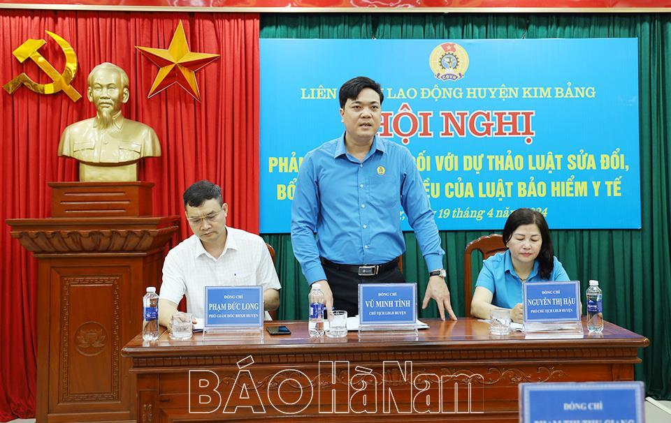 LĐLĐ huyện Kim Bảng phản biện xã hội đối với dự thảo Luật sửa đổi, bổ sung một số điều của Luật Bảo hiểm Y tế