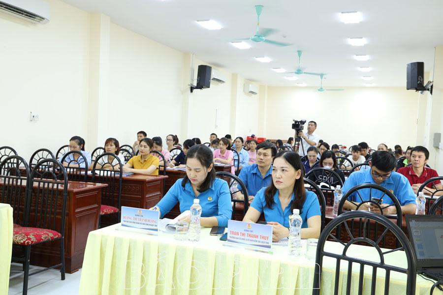 Công đoàn các KCN tỉnh tập huấn nghiệp vụ công tác kiểm tra, giám sát công đoàn năm 2024