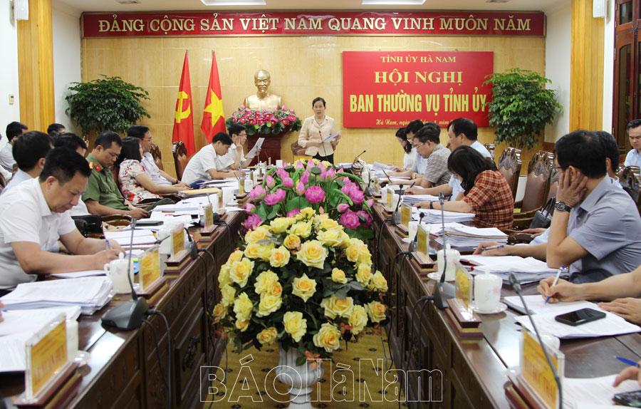 Ban Thường vụ Tỉnh ủy cho ý kiến các nội dung trình Kỳ họp thứ 17 HĐND tỉnh và các nội dung theo thẩm quyền