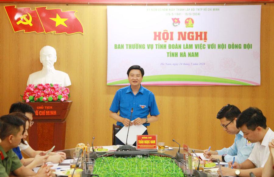 Ban Thường vụ Tỉnh đoàn làm việc với Hội đồng Đội tỉnh