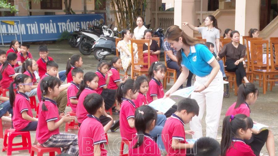 Trường Tiểu học Quang Trung tuyên truyền phòng chống đuối nước, tai nạn thương tích, xâm hại, bạo lực trẻ em