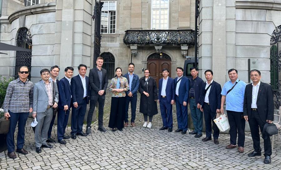 Đồng chí Bí thư Tỉnh ủy và Đoàn công tác tỉnh Hà Nam khảo sát thực tế việc tổ chức phố đi bộ gắn với hoạt động thương mại tại đô thị cổ Zürich, thành phố Zürich, Thụy Sỹ