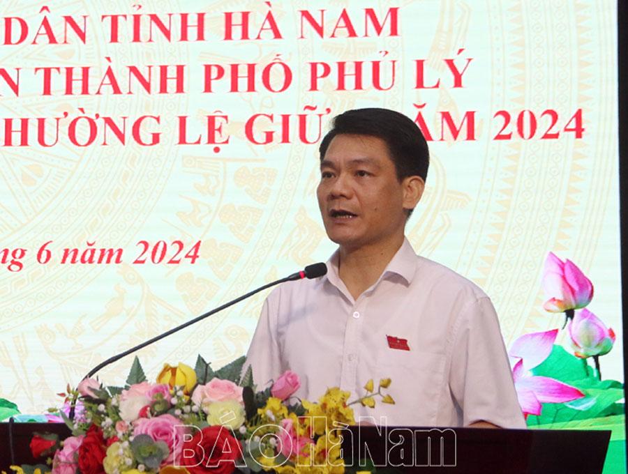 Đại biểu HĐND tỉnh tiếp tục chương trình tiếp xúc cử tri tại TP.Phủ Lý