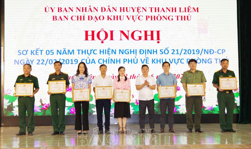 Khu vực phòng thủ huyện Thanh Liêm được xây dựng toàn diện, có trọng tâm, trọng điểm