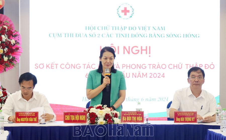 Hội Chữ thập đỏ các tỉnh đồng bằng sông Hồng giao ban công tác 6 tháng đầu năm tại Hà Nam
