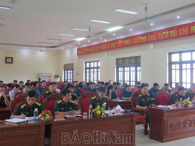 Ban CHQS thành phố Phủ Lý đánh giá kết quả 6 tháng đầu năm