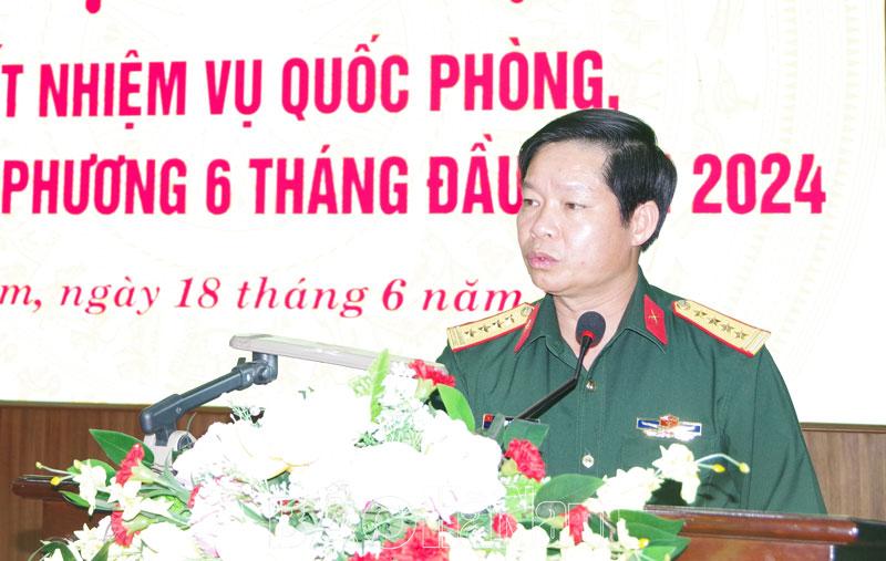 Bộ CHQS tỉnh sơ kết công tác quốc phòng, quân sự địa phương 6 tháng đầu năm