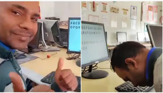 Đánh máy tính bằng mũi phá kỷ lục Guinness