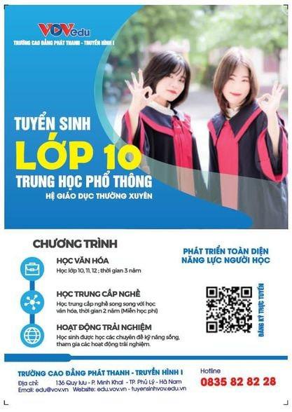 Trường Cao đẳng Phát thanh - Truyền hình I (VOVedu) tuyển sinh lớp 10