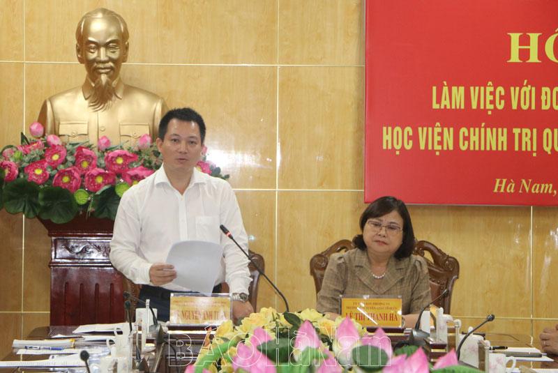 Khảo sát thực hiện Nghị quyết số 35-NQ/TW của Bộ Chính trị tại Hà Nam