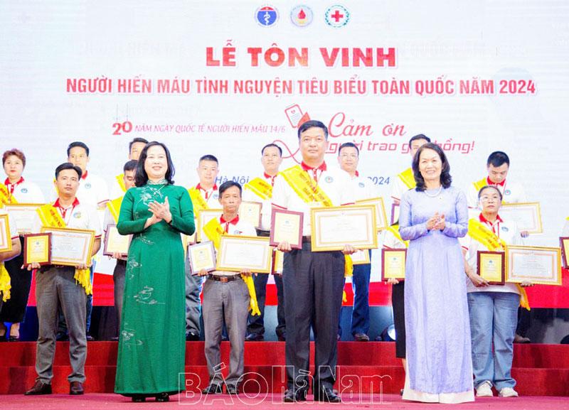 Người được vinh danh hiến máu tiêu biểu toàn quốc năm 2024