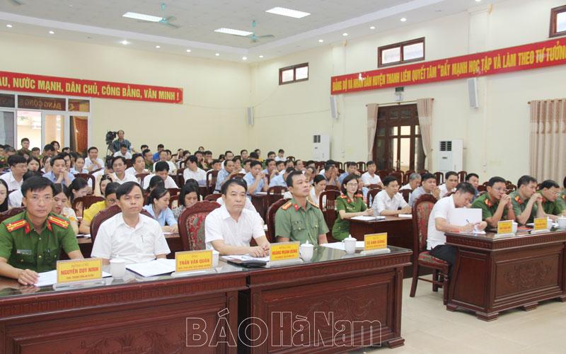 Thanh Liêm đánh giá kết quả thực hiện Đề án 06, triển khai thực hiện Luật Căn cước, Luật Lực lượng tham gia bảo vệ ANTT tại cơ sở