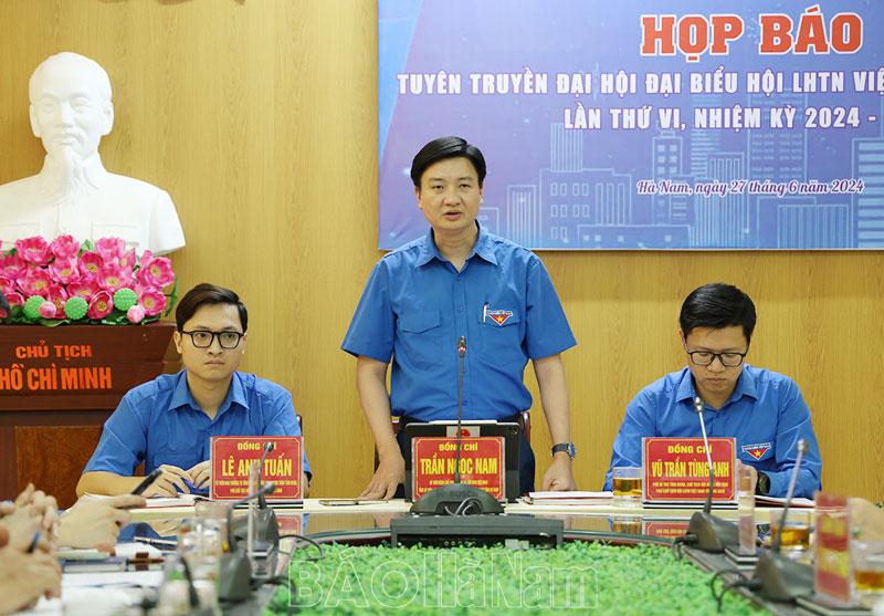 Họp báo tuyên truyền Đại hội đại biểu Hội LHTN tỉnh Hà Nam lần thứ VI