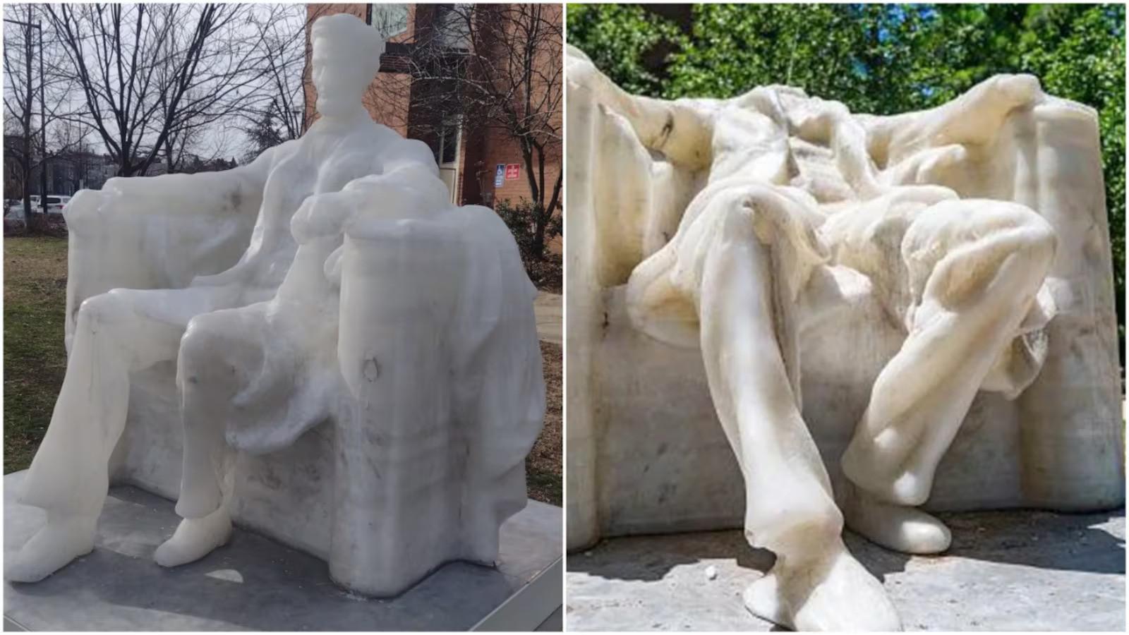 Nắng nóng khiến tượng sáp cố Tổng thống Mỹ bị tan chảy