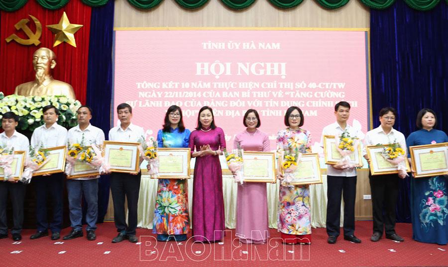 Tỉnh ủy tổng kết 10 năm thực hiện Chỉ thị 40 về tín dụng chính sách xã hội.