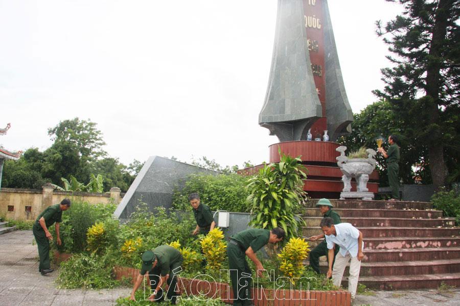 Hội Cựu chiến binh xã An Nội ra quân vệ sinh môi trường nghĩa trang liệt sỹ