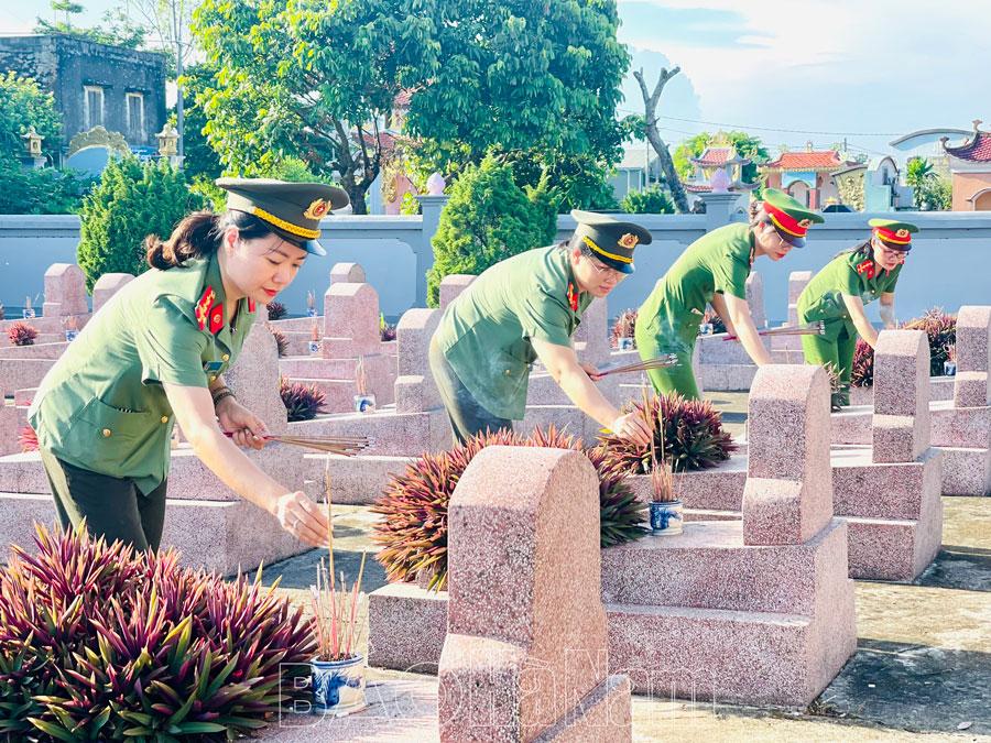 Công an Bình Lục tổ chức nhiều hoạt động tri ân, đền ơn, đáp nghĩa