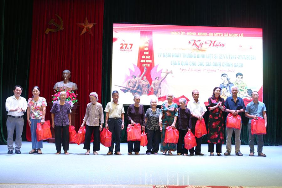 Xã Ngọc Lũ kỷ niệm ngày Thương binh liệt sỹ