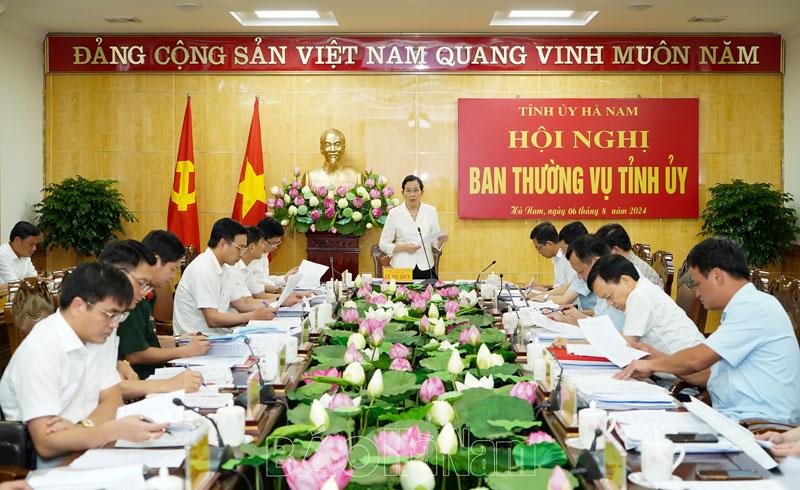 Ban Thường vụ Tỉnh ủy cho ý kiến, cho chủ trương các nội dung thuộc thẩm quyền