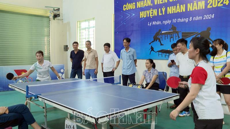 Giải Bóng bàn công nhân, viên chức, lao động huyện Lý Nhân năm 2024