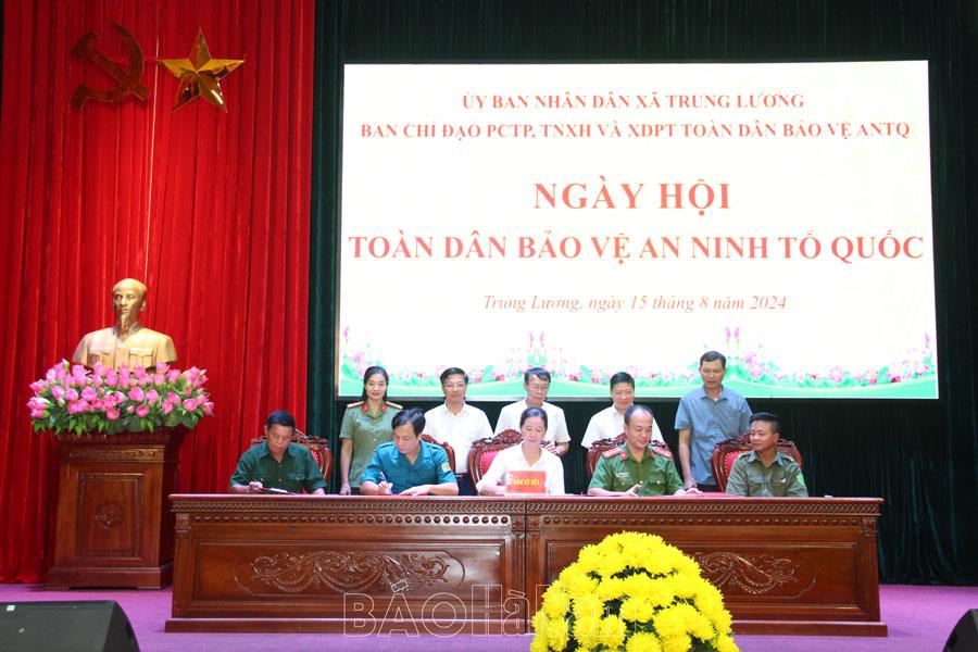 Xã Trung Lương tổ chức Ngày hội Toàn dân bảo vệ an ninh Tổ quốc