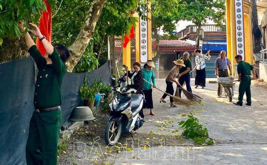 Ra mắt CLB Cựu chiến binh tự quản BVMT tại xã Đinh Xá