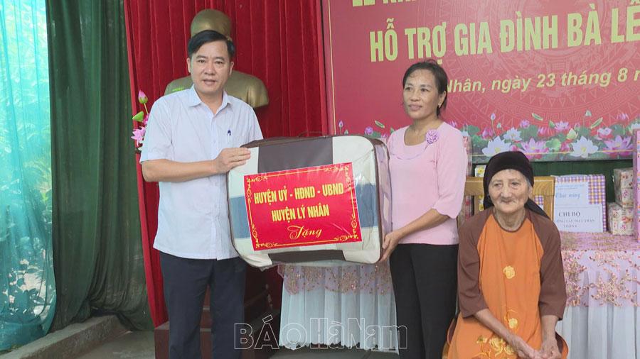 Khánh thành, bàn giao nhà tình nghĩa cho gia đình chính sách tại xã Chính Lý