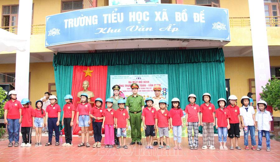 Trường Tiểu học xã Bồ Đề triển khai mô hình “Cổng trường an toàn – văn minh”